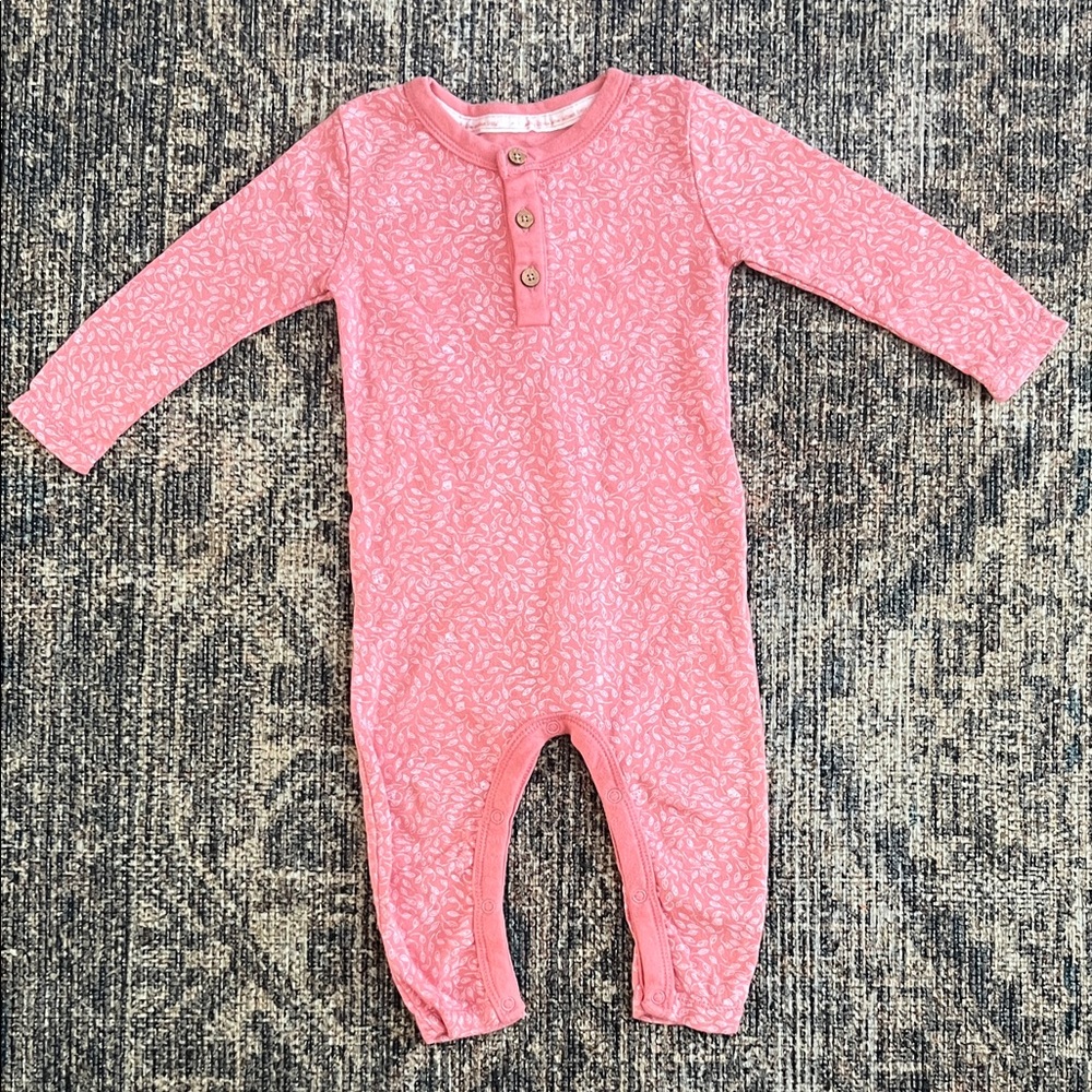 Burt's Bees Baby Pink Patterned Sleeper